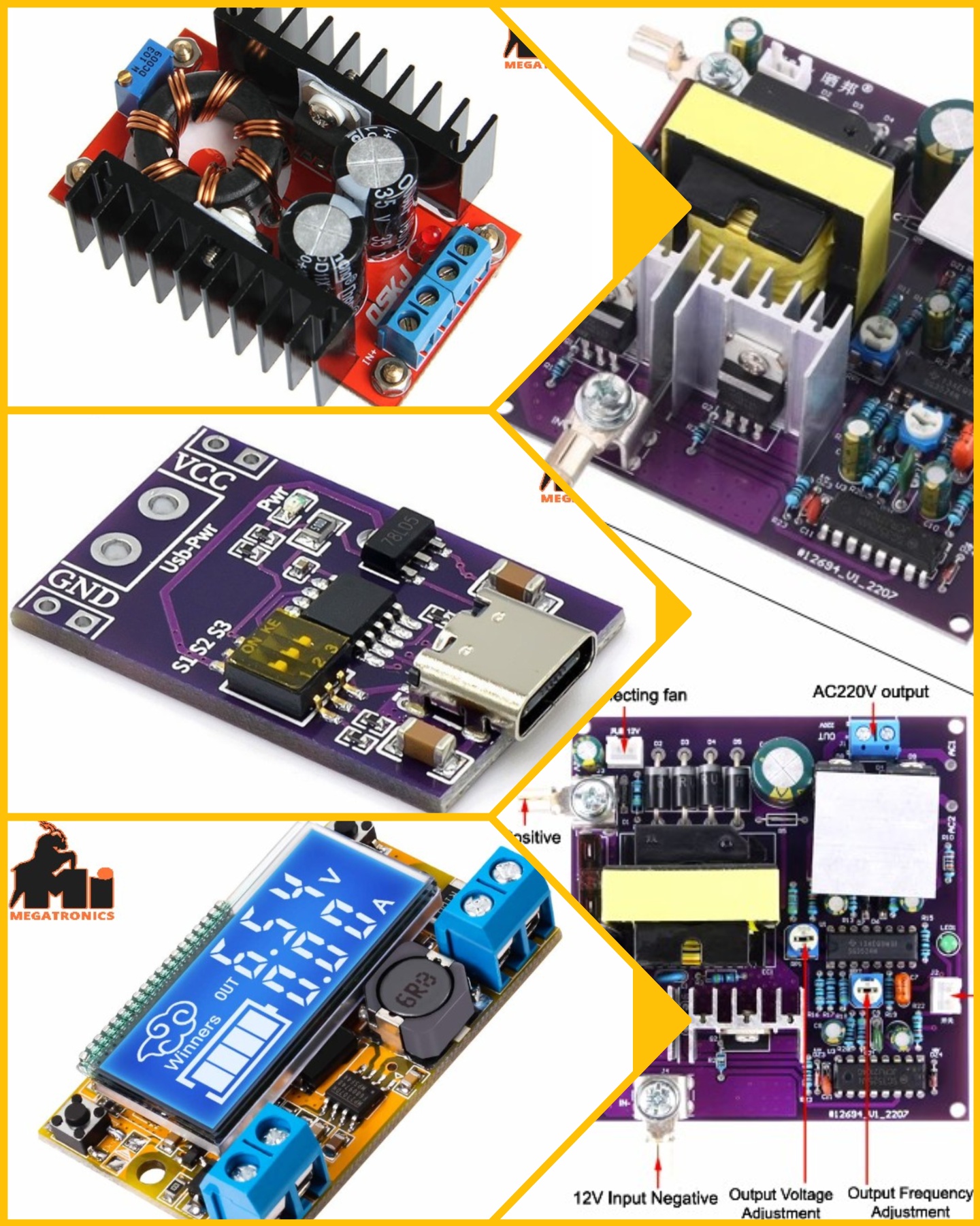Step UP, Down voltage Regulators , Inverter